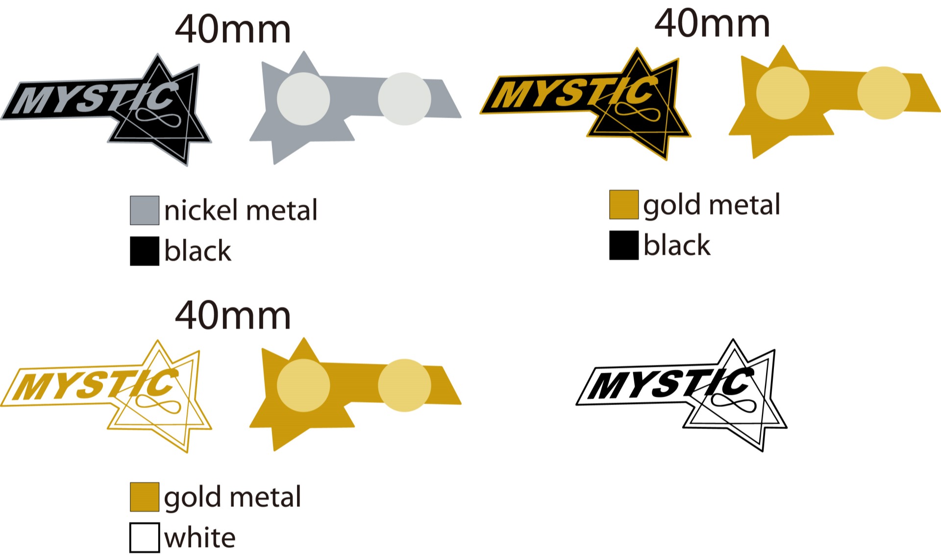 Custom Cutout Mystic Star Infinity Text Dual Metal Soft Enamel Lapel Pin Design Drawing